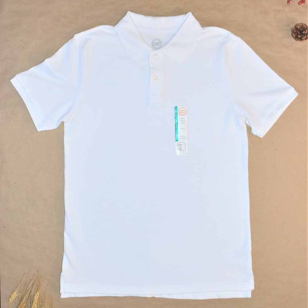 Wonder Nation Boys School Uniform Short Sleeve Pique Polo Shirt